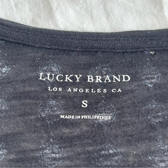 Lucky Brand BoHo Print T Shirt Tee Top - Picture 8 of 10